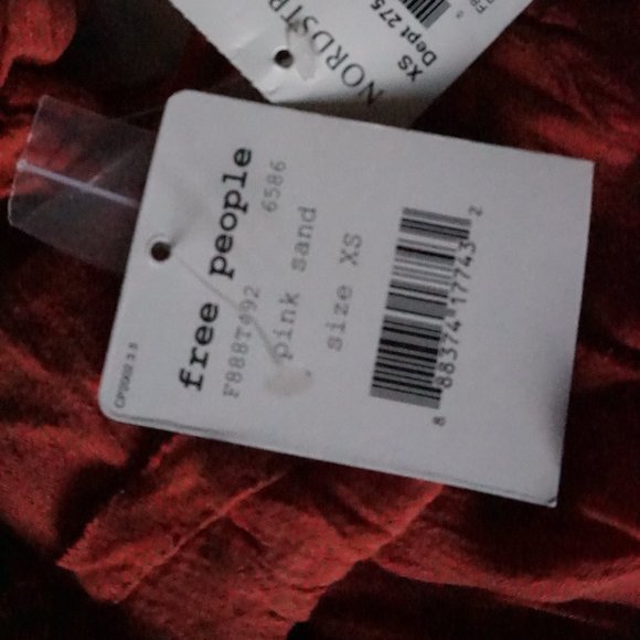 NWT free people Blue Bird smocked button down top - Picture 9 of 9